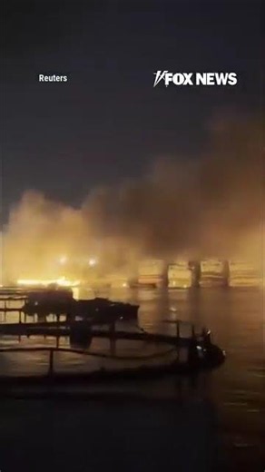 NEW: Smoke RISES from an Iranian port after new wave of US strikes #news #foxnews #us #shorts