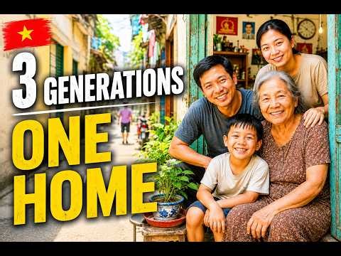 3 GENERATIONS. 1 SMALL ALLEY HOUSE. A REAL VIETNAMESE LIFE
