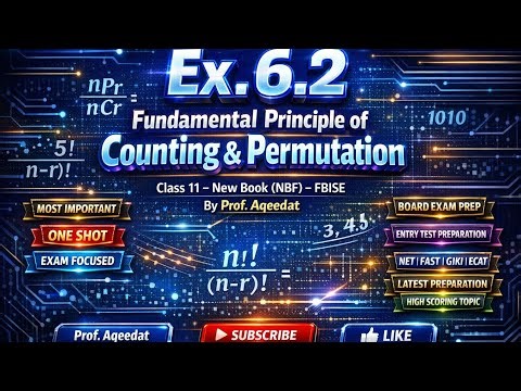 Ex 6.2 Class 11 NBF| Permutation| Maths by Prof Aqeedat #foryou #education #permutation