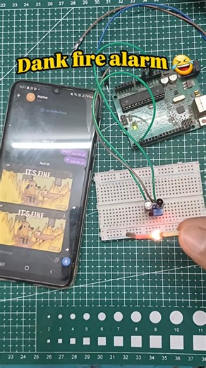 fire alarm using arduino that sends notifications on your phone #firealarmsystem #arduinoproject