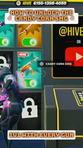 How to unlock the Candy Corn SMG EASILY in #1v1witheverygun