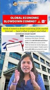 Economic Slowdown | Bank of America Report | Impact on World Economy UPSC |Current Affairs UPSC