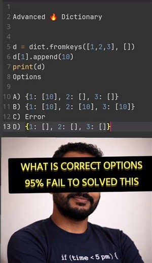 python interview questions for freshers #learnwithaky #coding #python comment your answers