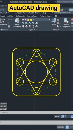AutoCAD Practice Drawing For Beginners #autocad2d #cad #autocad