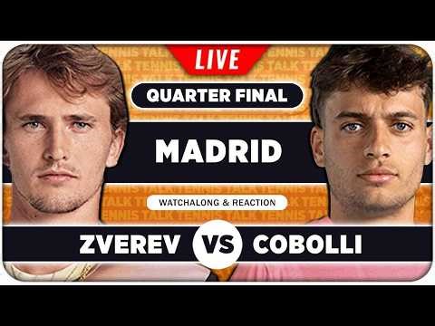 ZVEREV vs COBOLLI • ATP Madrid 2026 QF • LIVE Tennis Watchalong