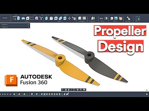 How to Design a Propeller in Autodesk Fusion 360 | Fusion 360 Part Design Tutorial ⚙️