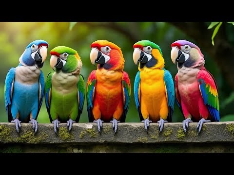Relaxing bird sounds and the vibrant beauty of wildlife in their natural habitats
