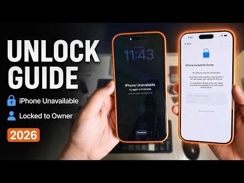 iPhone Unavailable Unlock Guide | Fix iPhone Locked to Owner | iOS 26/18 | iPhone 17/16/15/14 (2026)