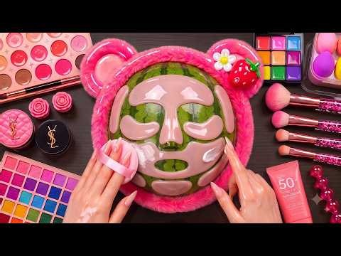 ASMR Makeup on Watermelon 🍉 (No Talking)
