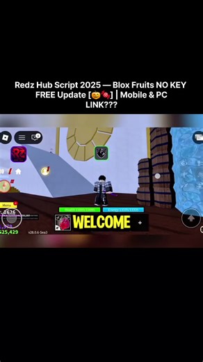 Redz Hub Script 2025 — Blox Fruits Script NO KEY | FREE Update Mobile & PC #robloxscript #robloxfyp #bloxfruits #redzhub