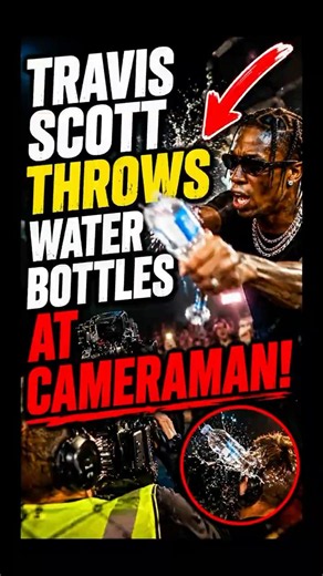 Travis Scott THROWS Water Bottles at Cameraman! 😭