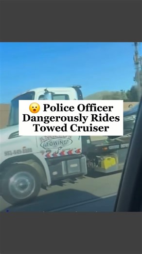 Police Cruiser Towed on Flatbed… With Officer Still Inside | Viral CHP Incident Under Investigation