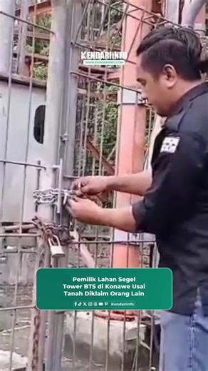 Penyegelan Tower BTS oleh Malik Pagala di Konawe