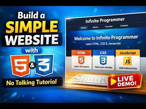 Build a Simple Website with HTML & CSS | Beginner Tutorial (No Talking)