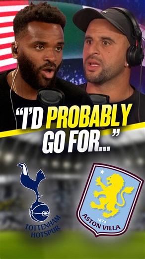 🤔 Darren: "Are Spurs a bigger club than Villa?"🦁 Kyle: "They're both massive clubs. It's very close."👏 Jason: "They're very similar sized clubs..."Jason Cundy, Darren Bent & Kyle Walker debate who's the bigger club out of Tottenham or Aston Villa.