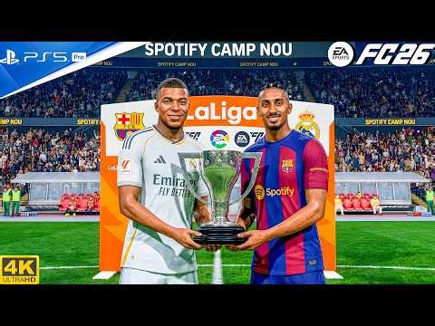 FC 26 - Barcelona Vs Real Madrid - LaLiga 25/26 - El clasico - PS5™ Pro [4K60] Match Gameplay