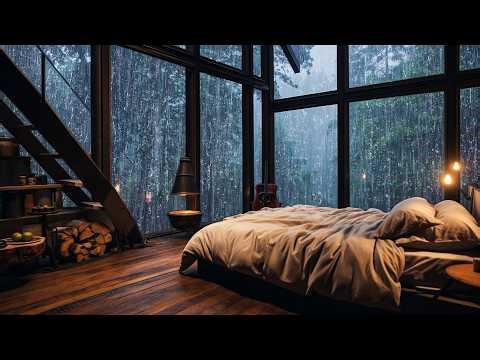 Sounds Rain and Thunder on Window, No Ads - Heavy Rainfall & Deep Thunder for Relax, Better Sleep