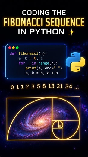 Coding the Fibonacci Sequence in python✨