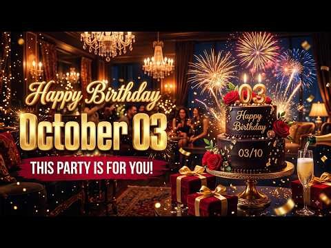 🎂 Happy Birthday October 3 | Best Wish For You | Beautiful Autumn Birthday Song