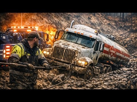 Mud Pit Mayday Gas Tanker Rescue In APM! (Roblox American Plains Mudding)