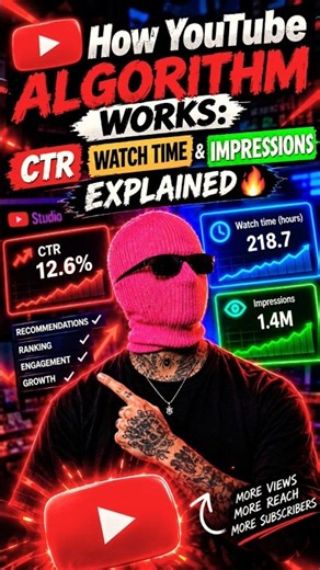 How YouTube Algorithm Works 😱🔥|| CTR, Watch Time & Impressions Explained