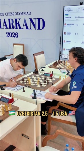 🇺🇿 Uzbekistan 2.5–1.5 USA 🇺🇸 | Round 9 | FIDE Chess Olympiad 2026