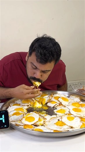 100 HALF FRY EGGS EATING CHALLENGE😱🔥 #shorts #challenge #eating