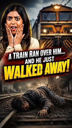 Train Ran Over Him… But He SURVIVED! 😱🚆 #youtubeshorts #shorts #facts #train #ytshorts