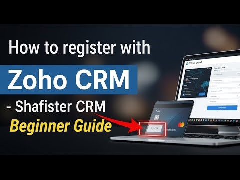 How to register with Zoho CRM - Beginner Guide