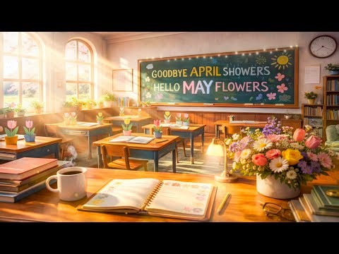 Spring Classroom Music 🌷 Classroom Ambience for School Background | Hello May Flowers