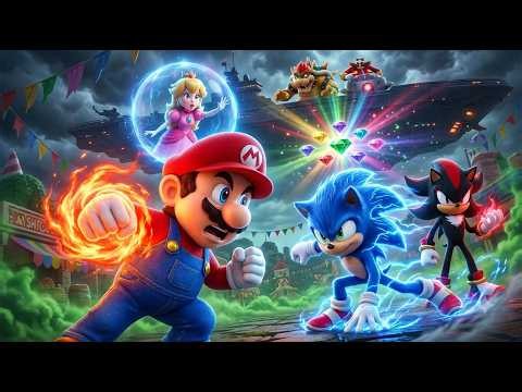 Mario & Sonic Team Up To Save Princess Peach! 😱🔥 | Super Mario Odyssey Animation