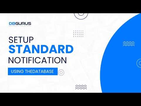 Setup Record Notification Using TheDatabase (TDB)