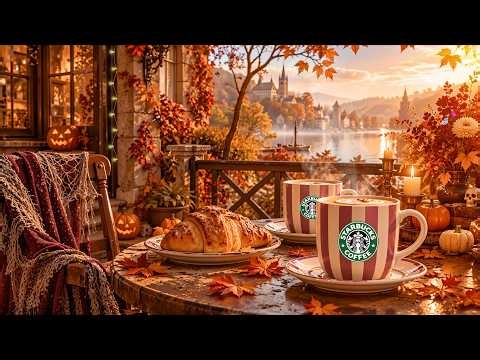 秋のスタバハロウィンカフェ: 𝟏𝟎月最新版 (途中広告なし) 🎃 湖畔で楽しむジャズとボサノヴァ｜心地よい秋のBGM・作業用・勉強用・リラックス | 𝐇𝐚𝐥𝐥𝐨𝐰𝐞𝐞𝐧 𝐂𝐨𝐟𝐟𝐞𝐞 𝐉𝐚𝐳𝐳