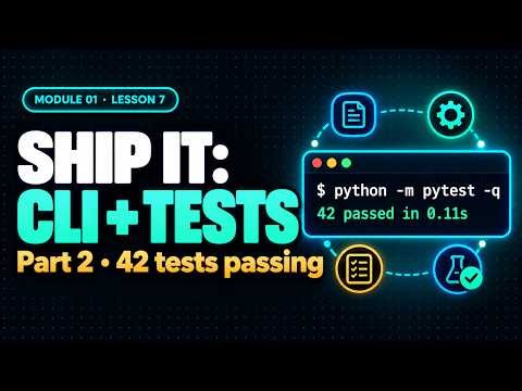 Build a Python AI Toolkit CLI, Part 2: argparse, Tests & Demo | AI Agents with Python #7