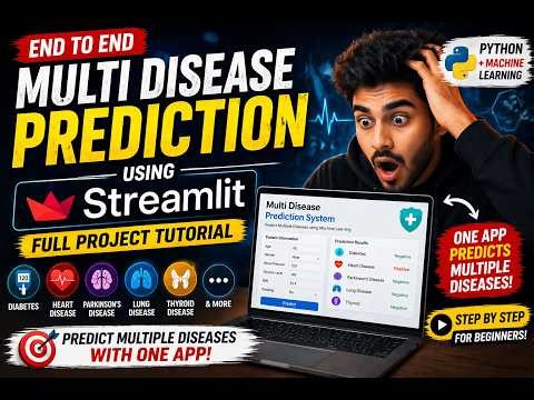 Multi Disease Prediction Using Streamlit | Full Project Tutorial (Python ML
