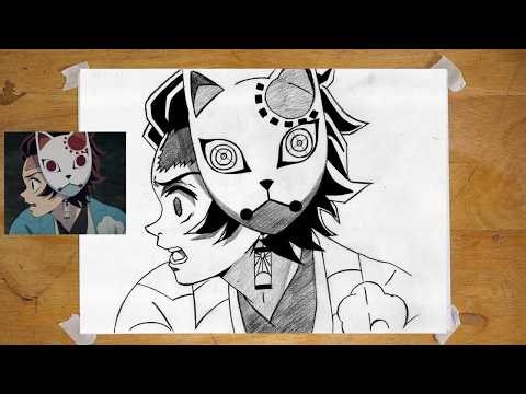 Tanjiro Drawing Tutorial | Demon Slayer Anime Sketch