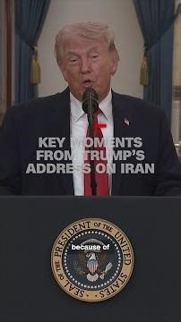 Key moments from Trump's address on Iran