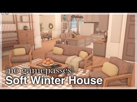 Bloxburg - Soft Winter House (no gamepasses) | interior + full tour | Roblox