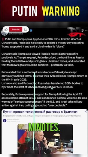 Putin's warning as the 90 minute phone call that's rocking the white House #putin #trump #america