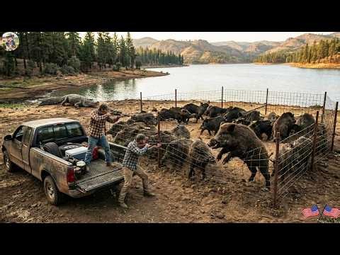 How Arizona Farmers Captured This Herd of Wild Boars - How They Saved Millions of Dollars of Crops