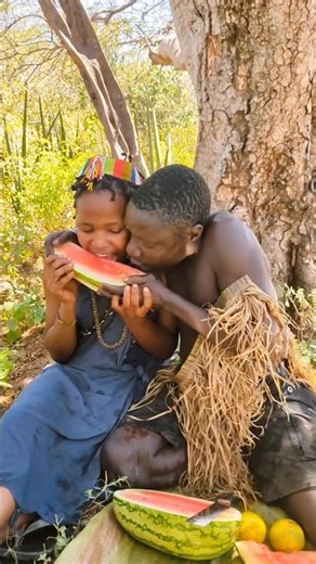 One Watermelon, Two Happy Hearts! ❤️🍉👫 | African Village Life