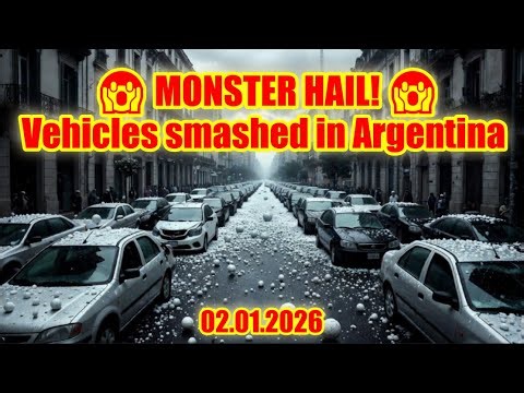 HAIL DESTROYS HUNDREDS OF CARS! Cordoba, Argentina in Chaos 😱❄️