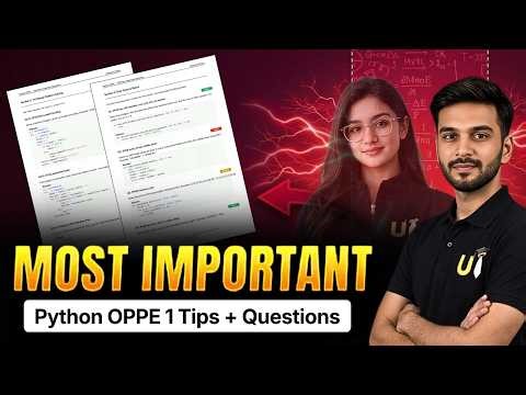 Python OPPE 1: Most Important Questions + Exam Strategy 🔥| IIT Madras BS Degree