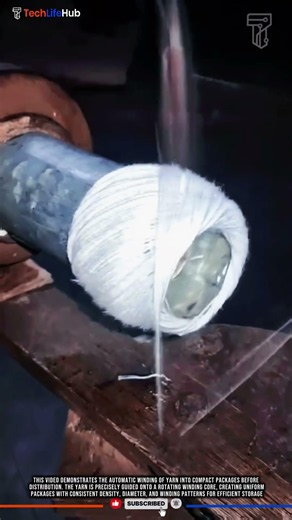 Thread Winding Technology: Automatic Yarn Package Winding Process #tech
