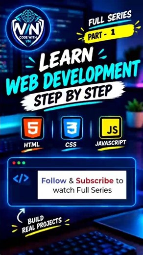 Learn HTML, CSS & JavaScript From Zero 🚀 | Web Development Series #Shorts #zerotomastery