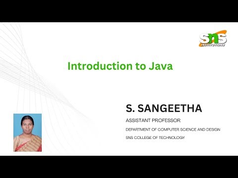 Introduction to Java Programming | Object Oriented Programming | SNS Institutions