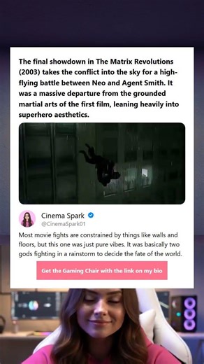 The final showdown in The Matrix Revolutions 2003 takes the conflict into the sky for a high-flying