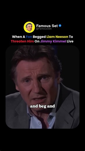 When A Fan Begged Liam Neeson To Threaten Him On Jimmy Kimmel Live
