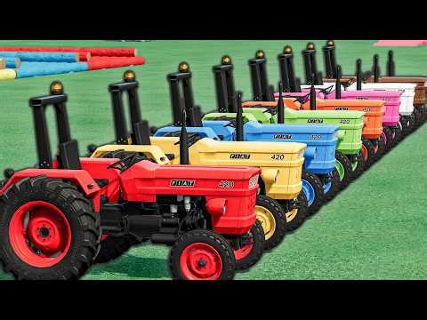 COLORFUL TRACTORS & BIG TRUCKS ALL DAY! Farming Simulator 22
