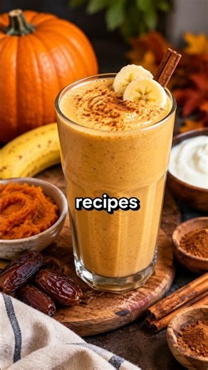 Pumpkin pie in a glass? 👀.#smoothie #smoothierecipes #fyp #shorts #pumpkin #youtubeshorts